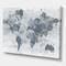 Designart - Golden Grey World Neutral - Traditional Canvas Art